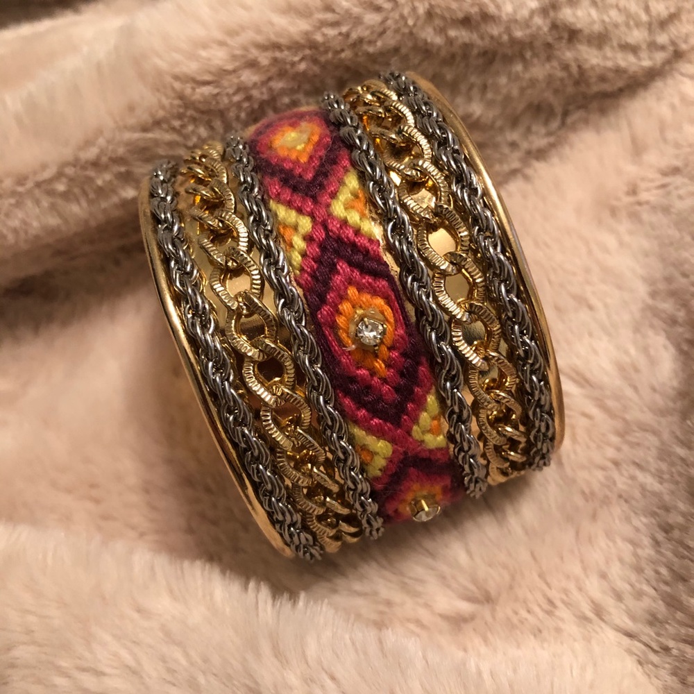 Colorful faux gold band bracelet!
